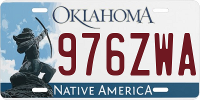 OK license plate 976ZWA