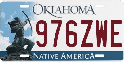 OK license plate 976ZWE