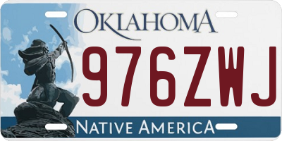 OK license plate 976ZWJ