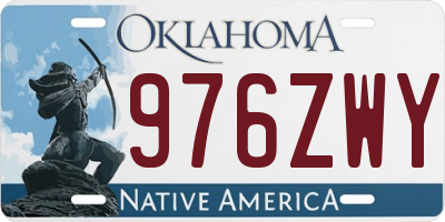 OK license plate 976ZWY