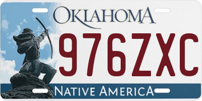 OK license plate 976ZXC