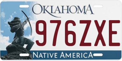 OK license plate 976ZXE