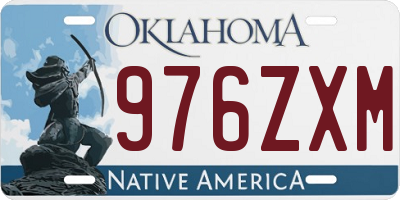 OK license plate 976ZXM