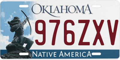 OK license plate 976ZXV