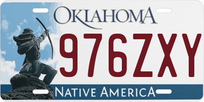 OK license plate 976ZXY