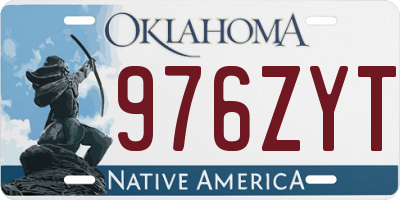 OK license plate 976ZYT