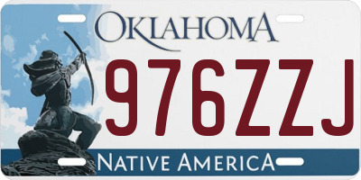 OK license plate 976ZZJ