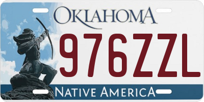 OK license plate 976ZZL