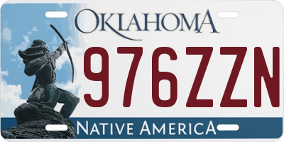 OK license plate 976ZZN