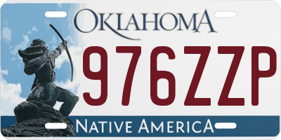 OK license plate 976ZZP