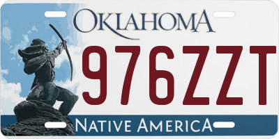 OK license plate 976ZZT