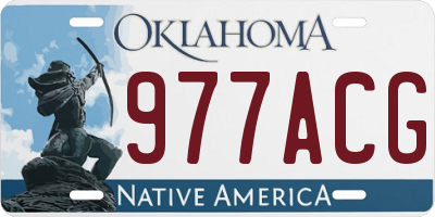 OK license plate 977ACG