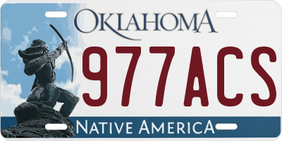 OK license plate 977ACS