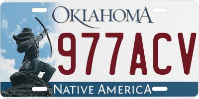 OK license plate 977ACV