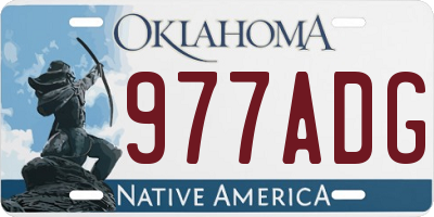 OK license plate 977ADG