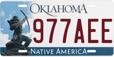 OK license plate 977AEE