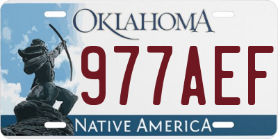 OK license plate 977AEF