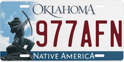 OK license plate 977AFN