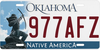 OK license plate 977AFZ