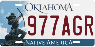 OK license plate 977AGR