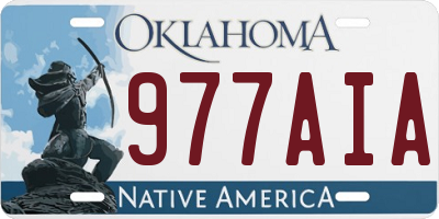 OK license plate 977AIA