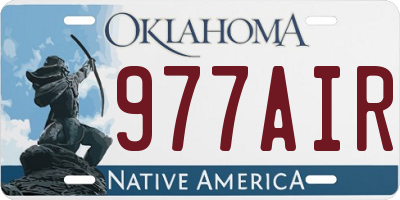 OK license plate 977AIR