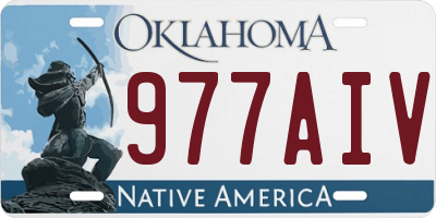 OK license plate 977AIV