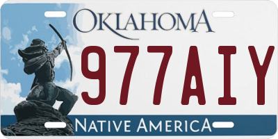 OK license plate 977AIY