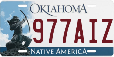 OK license plate 977AIZ