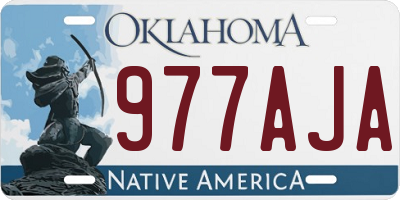 OK license plate 977AJA