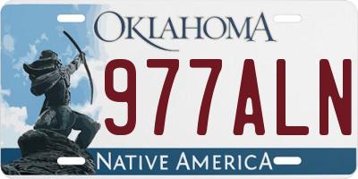 OK license plate 977ALN