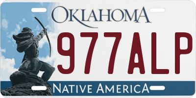 OK license plate 977ALP