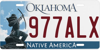OK license plate 977ALX