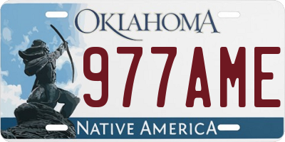 OK license plate 977AME