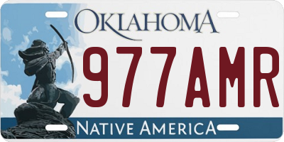 OK license plate 977AMR