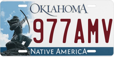 OK license plate 977AMV