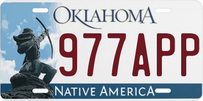 OK license plate 977APP