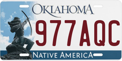 OK license plate 977AQC