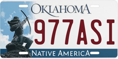 OK license plate 977ASI