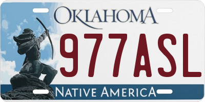 OK license plate 977ASL