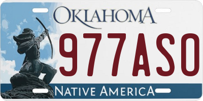 OK license plate 977ASO