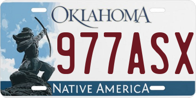 OK license plate 977ASX
