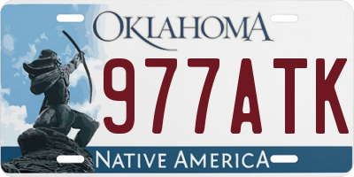 OK license plate 977ATK