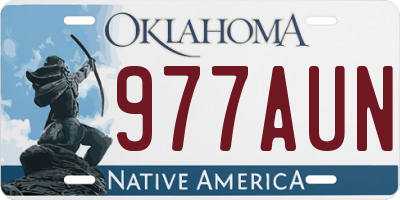 OK license plate 977AUN