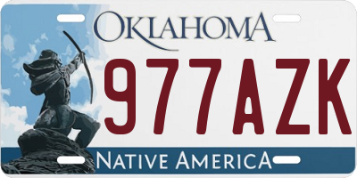 OK license plate 977AZK