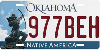 OK license plate 977BEH