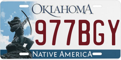 OK license plate 977BGY