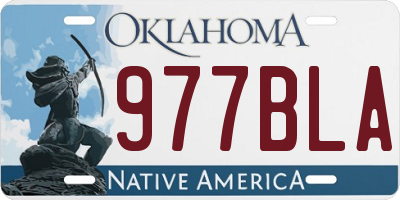 OK license plate 977BLA