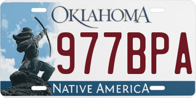 OK license plate 977BPA