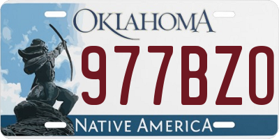 OK license plate 977BZO